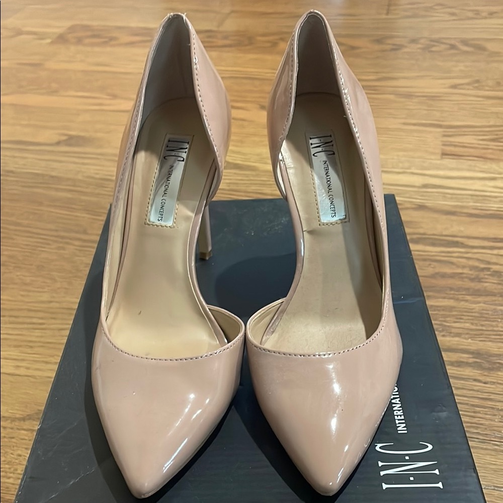 INC International Concepts Patent Nude Heel
